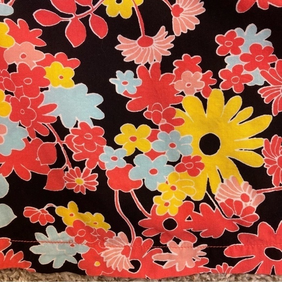 Modcloth Flowerpower ‘60s Style Mini Sundress Black/Pink/Yellow/Blue Size M - Picture 4 of 15